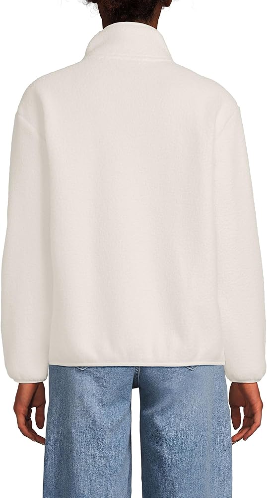 Amazon.com: Lands' End Women's Petite Half Zip Cozy Sherpa Fleece
